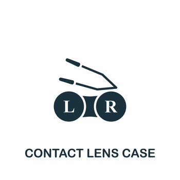Contact Lens Case icon. Monochrome simple icon for templates, web design and infographics