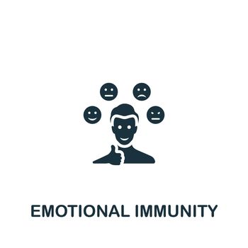 Emotional Immunity icon. Monochrome simple icon for templates, web design and infographics