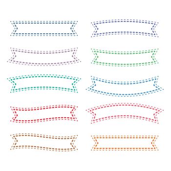 dot style ribbons set in many colors