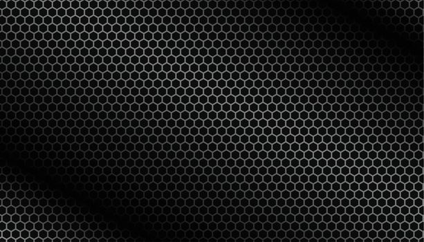 shiny black hexagonal carbon fiber texture background