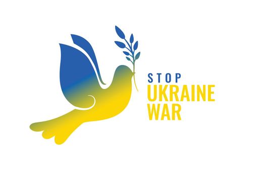 stop ukraine war with dove bird
