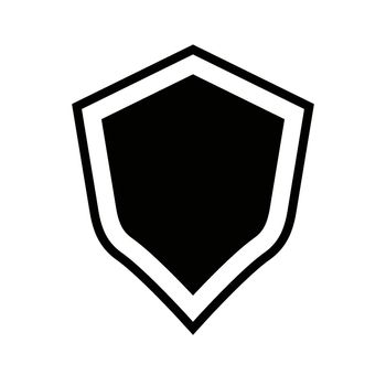 Shield silhouette icon. Defense and security. Vector. EPS10.