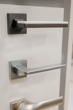 Door knob. Door handle in stainless steel.