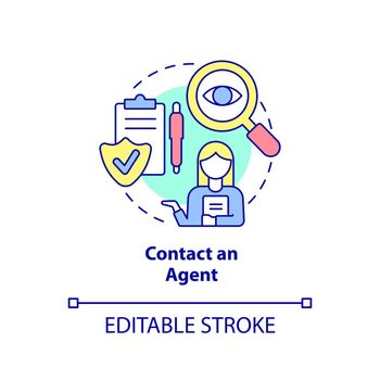 Contact agent concept icon