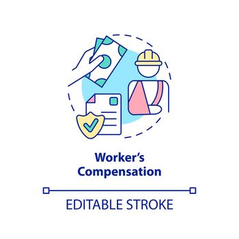 Worker compensation concept icon