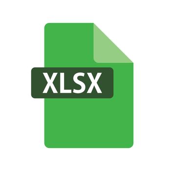 XLSX file icon. File format extensions icon. vector.