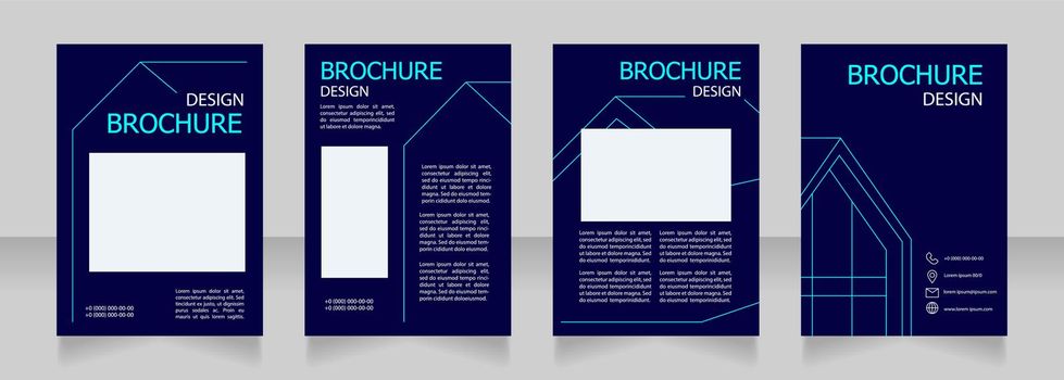 Affordable housing for young families blank brochure design