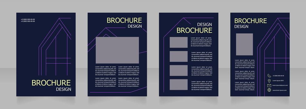 Housing and domestic technology of comfort blank brochure design
