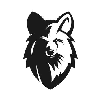 wolf head e sport mascot vector illustration