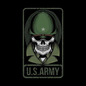 Skull U.S Army vector illustration