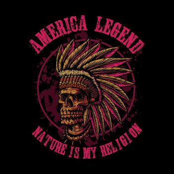 Skull indian America legend