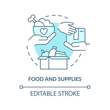 Food and supplies turquoise concept icon