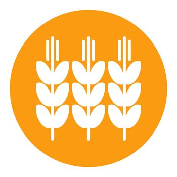 Spikelets and grains of wheat glyph icon