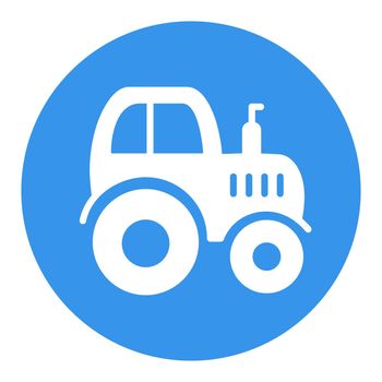 Tractor vector glyph icon. Farmer machine