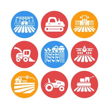 Farm Field glyph icon. Agriculture transport sign