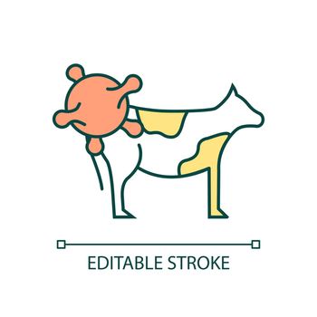 Livestock disease RGB color icon