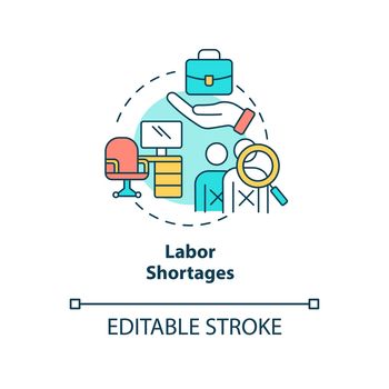 Labor shortages concept icon