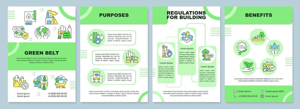 Green belt green brochure template