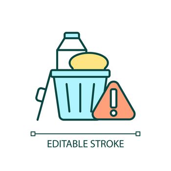 Food waste RGB color icon