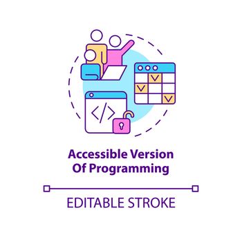 Accessible version of programming concept icon