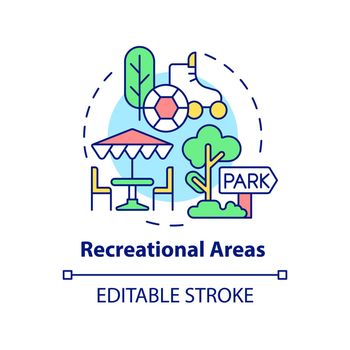 Recreational areas concept icon
