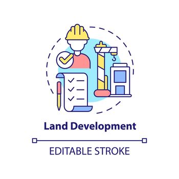 Land development concept icon
