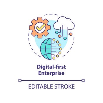 Digital-first enterprise concept icon