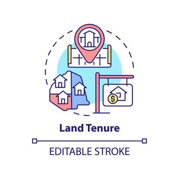 Land tenure concept icon