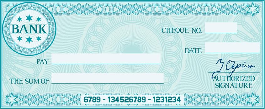 Blank check (business cheque design)
