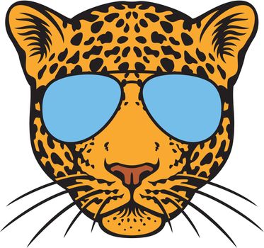 Jaguar with sunglasses