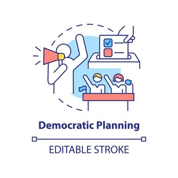 Democratic planning concept icon
