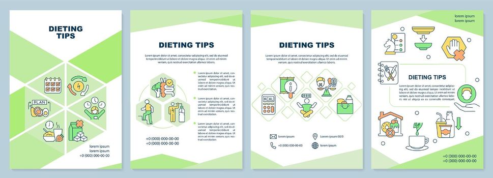 Dieting tips brochure template