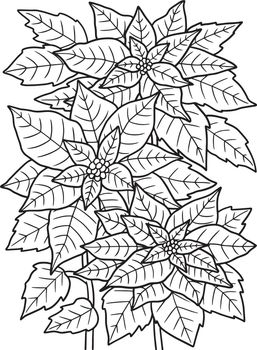 Poinsettia Flower Coloring Page for Adults