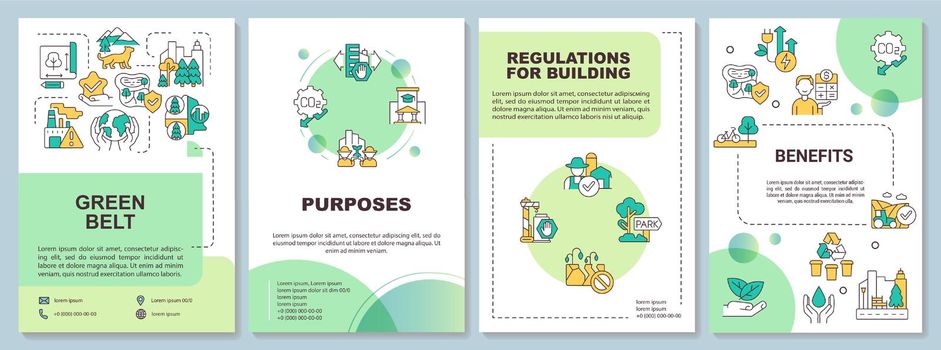 Green belt areas brochure template