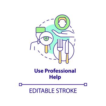 Use professional help concept icon
