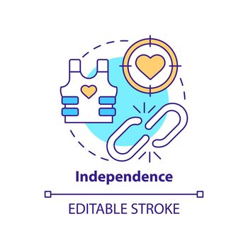 Independence concept icon