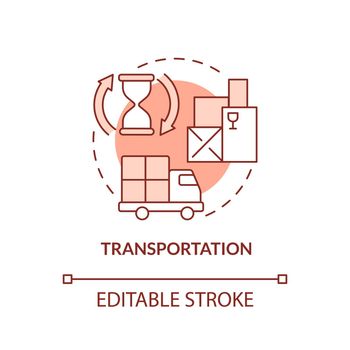 Transportation red concept icon