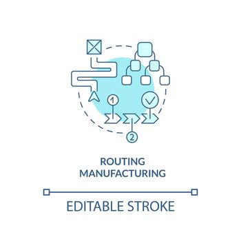 Routing manufacturing turquoise concept icon
