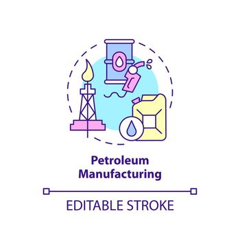 Petroleum manufacturing concept icon
