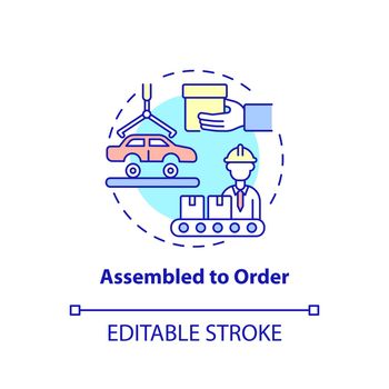 Assembled to order concept icon