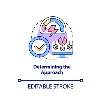 Determining approach concept icon