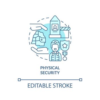 Physical security turquoise concept icon
