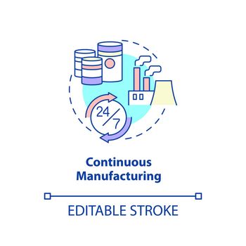 Continuous manufacturing concept icon