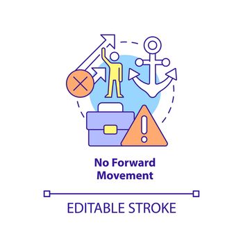 No forward movement concept icon