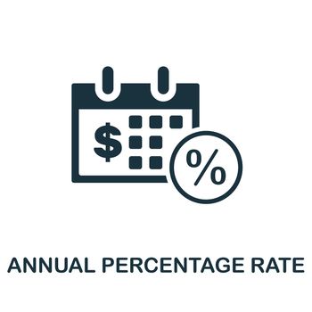 Annual Percentage Rate flat icon. Colored element sign from auditors collection. Flat Annual Percentage Rate icon sign for web design, infographics and more.