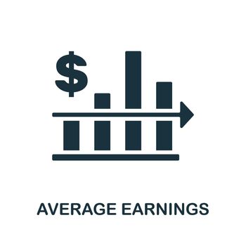 Average Earnings flat icon. Colored element sign from auditors collection. Flat Average Earnings icon sign for web design, infographics and more.