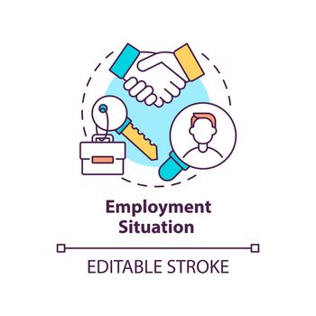 Employment situation concept icon