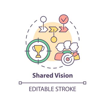 Shared vision concept icon