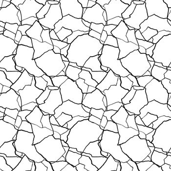 kintsugi art seamless pattern of splinters and different shards fragments with thin lines