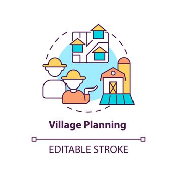 Village planning concept icon